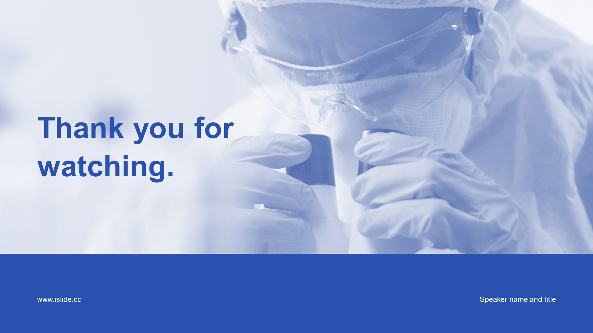 Blue business biomedical training courseware PPT theme