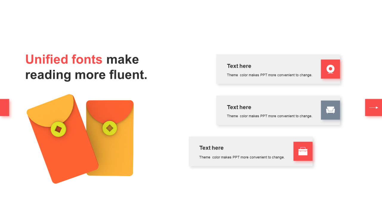 多色阴影2项PPT列表