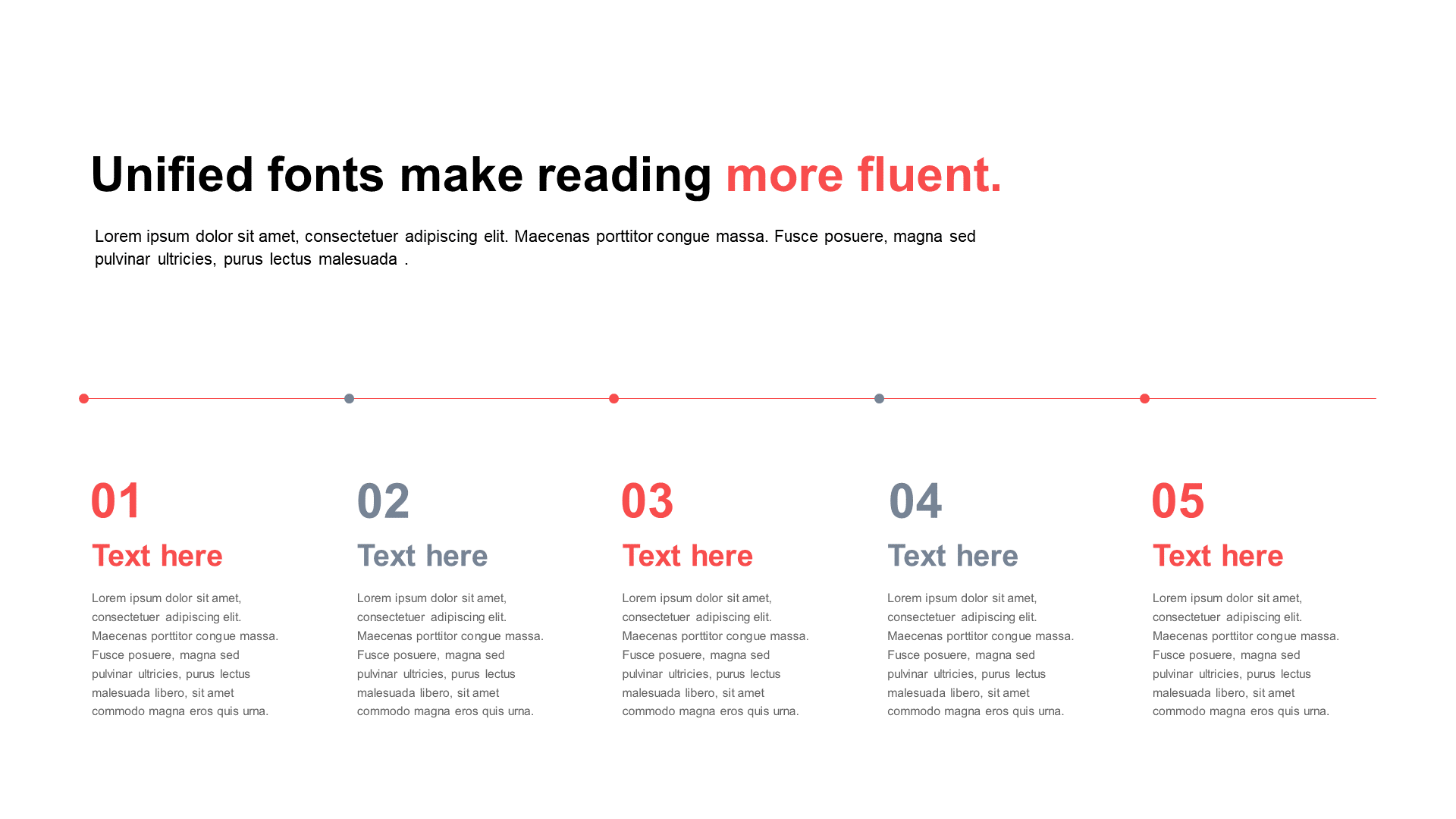 单色扁平4项PPT流程