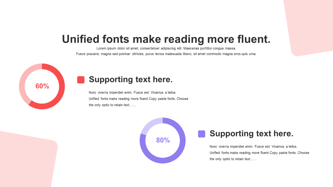 多色扁平PPT环形图
