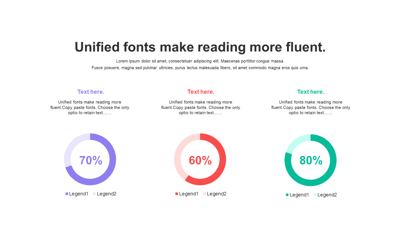 多色扁平PPT环形图