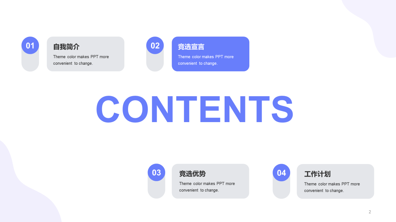 蓝色大学生学生会竞选通用PPT