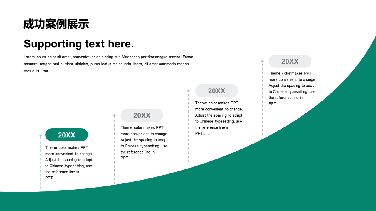 绿色现代商务化工行业工作总结PPT模板