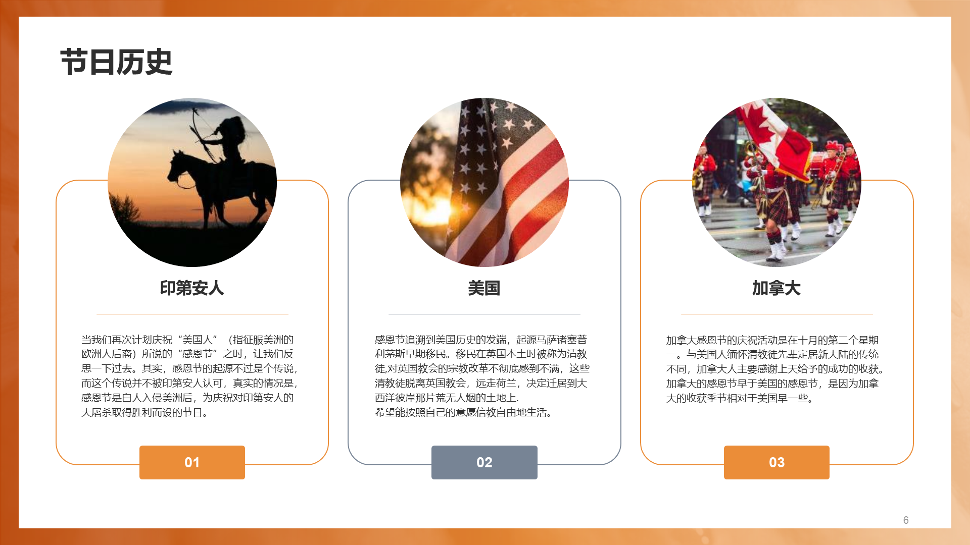 Thanksgiving to introduce the popular science PPT