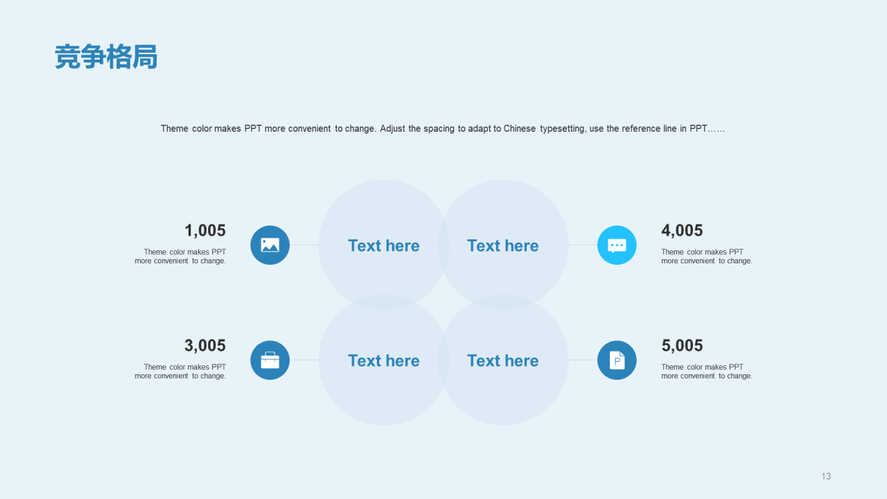 蓝色插画数据金融安全市场营销PPT案例