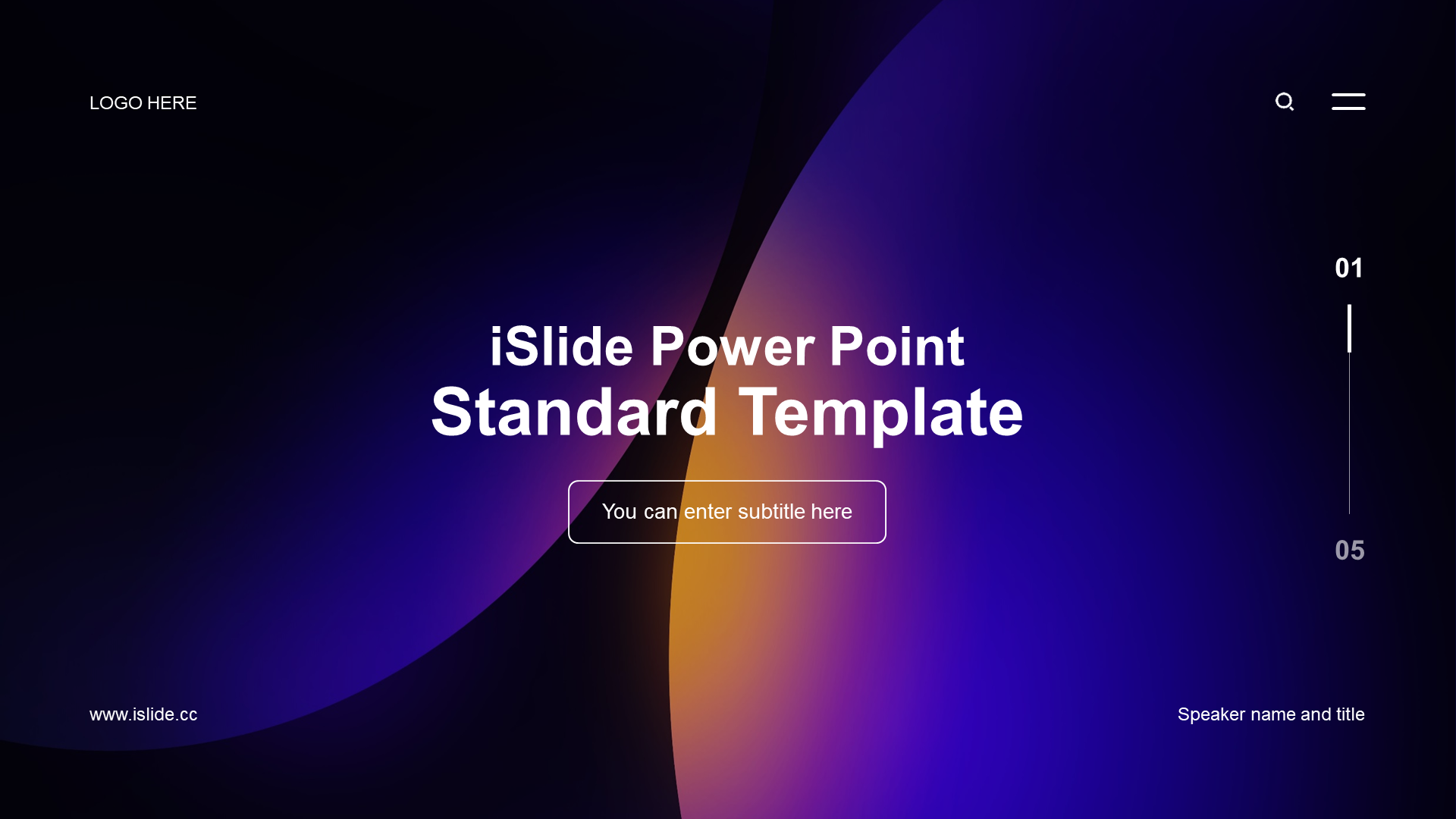 Blue and purple simple flat IT Internet competition presentation PPT theme