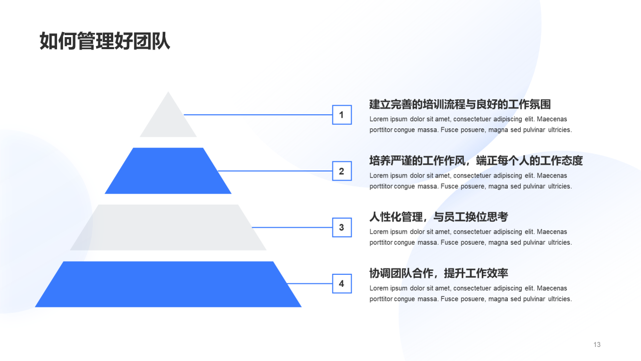 蓝色简约团队建设管理培训案例