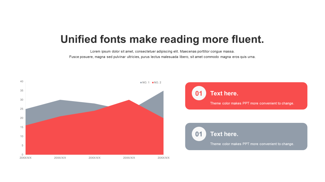 单色扁平PPT面积图