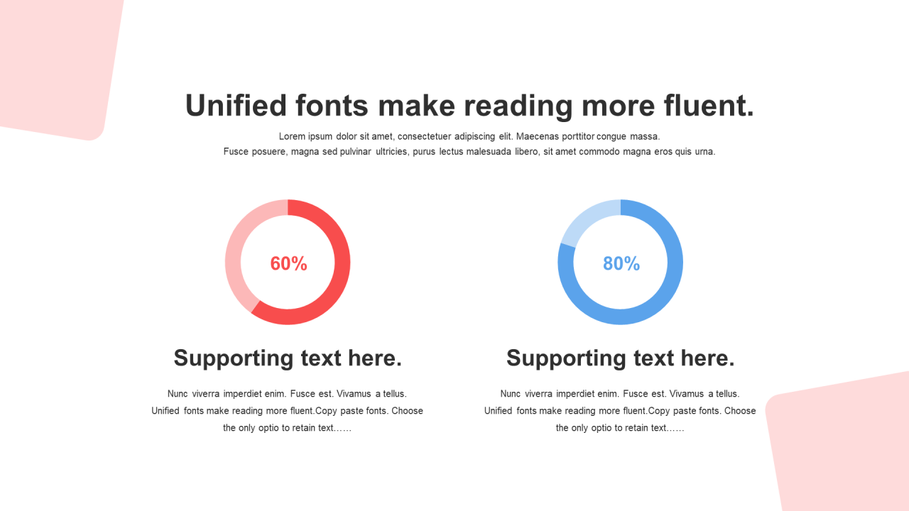 多色扁平PPT环形图