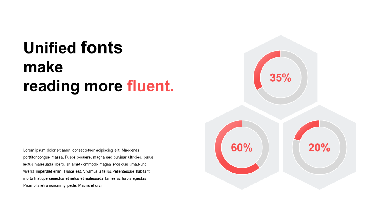 单色扁平PPT环形图