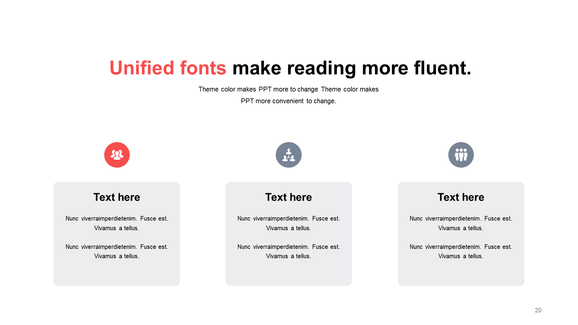 单色扁平3项PPT列表