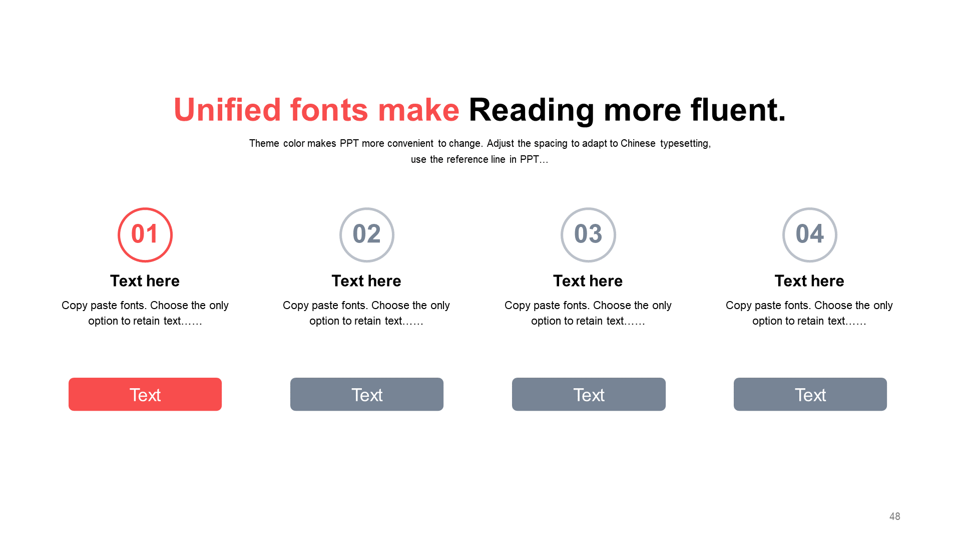 单色扁平3项PPT列表