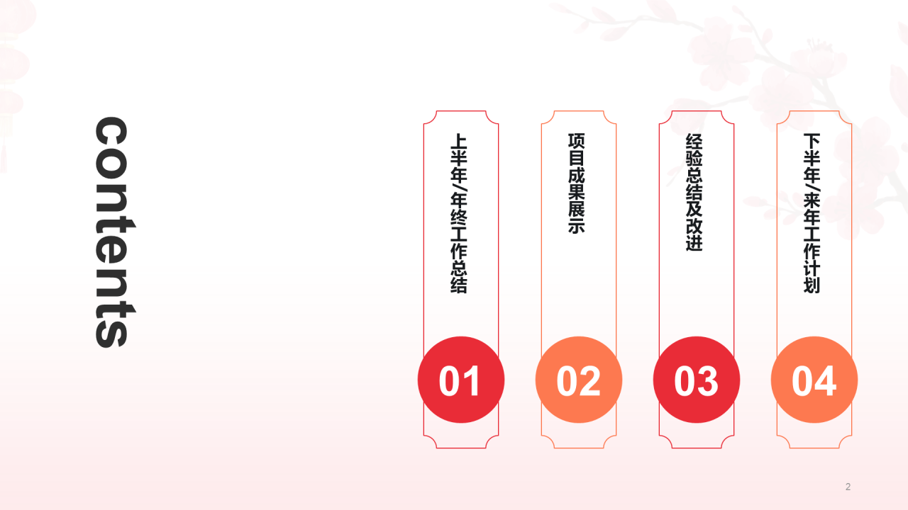 红色中式复古工作总结PPT案例