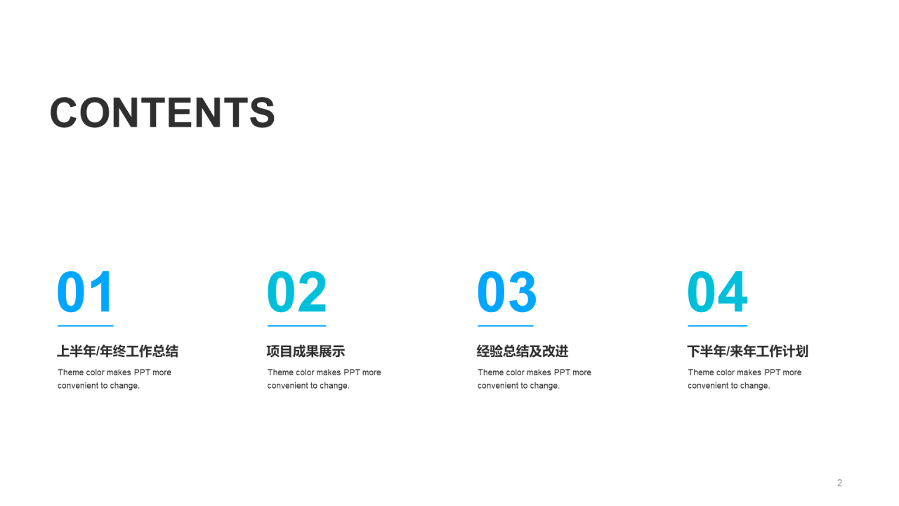 蓝色科技IT互联工作总结PPT