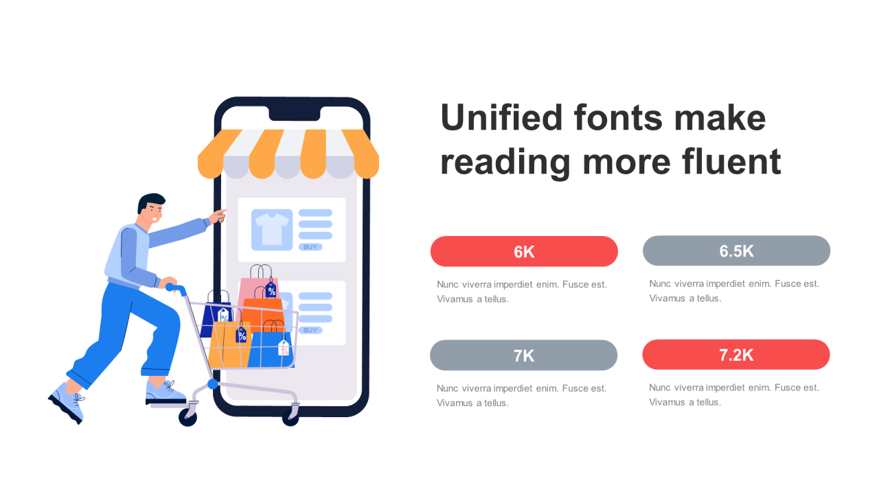 单色扁平2项PPT列表