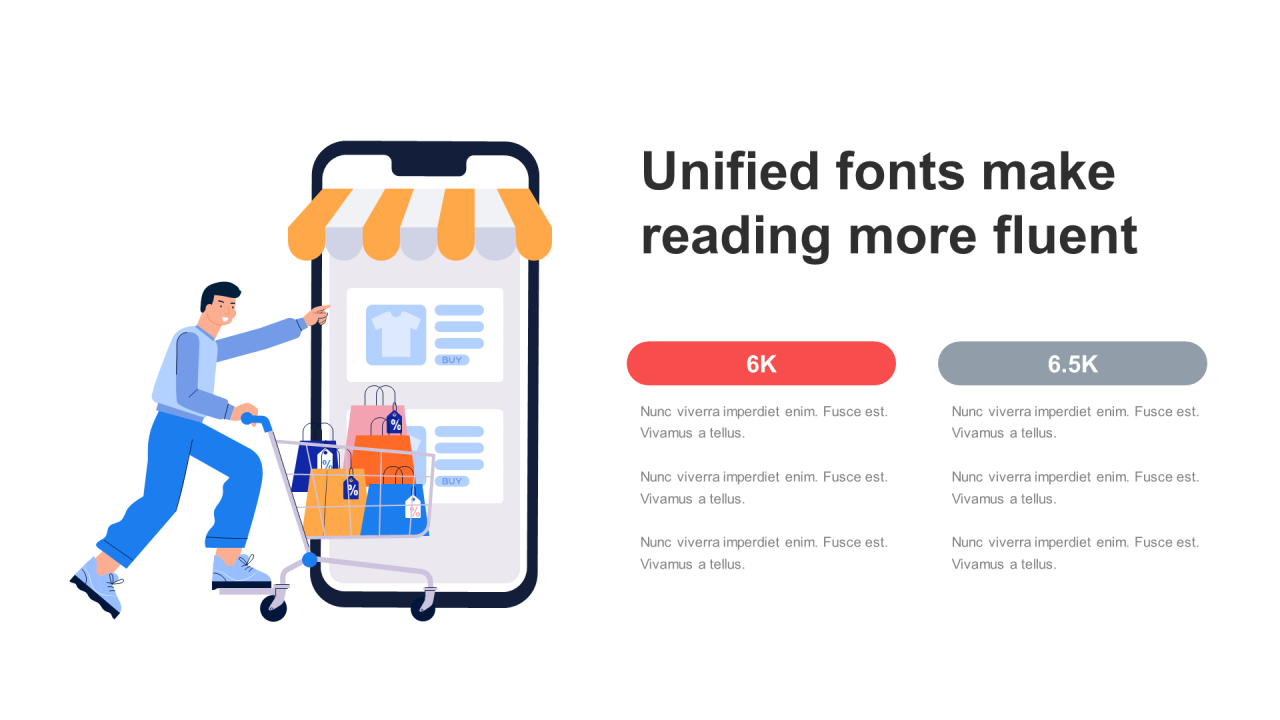 单色扁平2项PPT列表