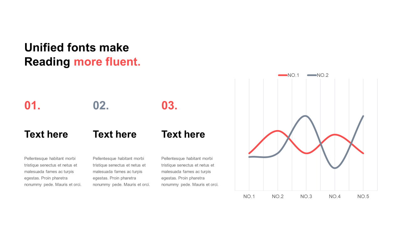 单色扁平2项PPT列表