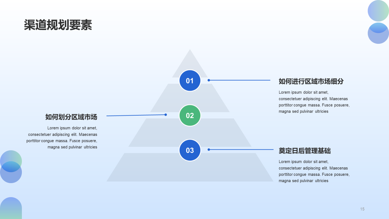蓝绿渐变营销渠道管理与建设模板