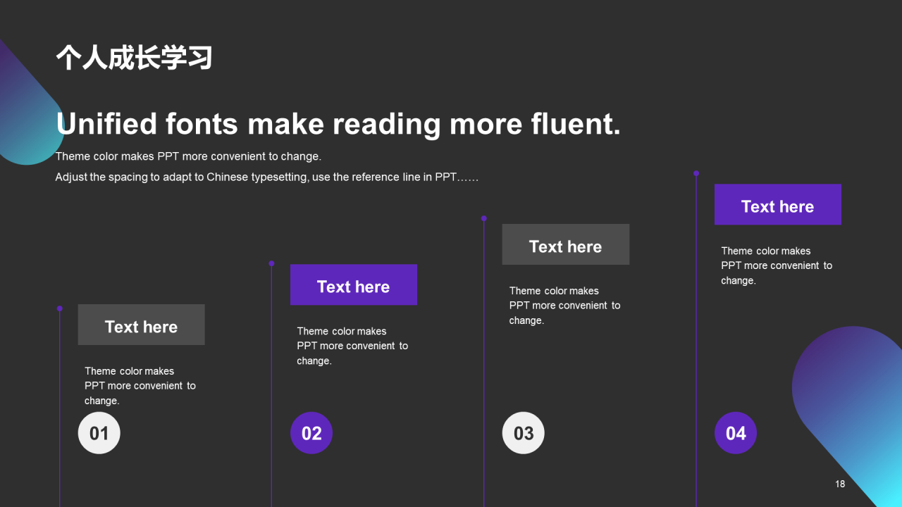 紫色创意炫酷IT互联网工作总结PPT主题