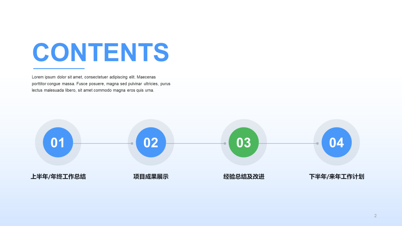 蓝绿色创意酷炫工作总结PPT案例
