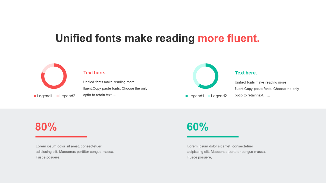 多色扁平PPT环形图