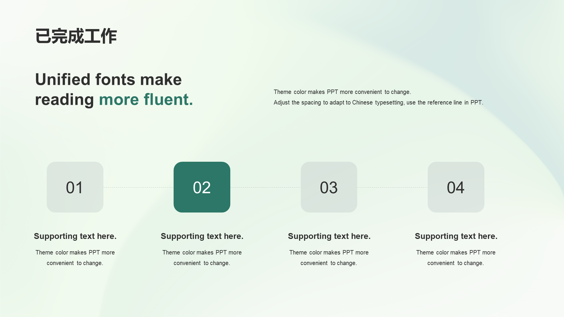 Green simple IT Internet work summary PPT