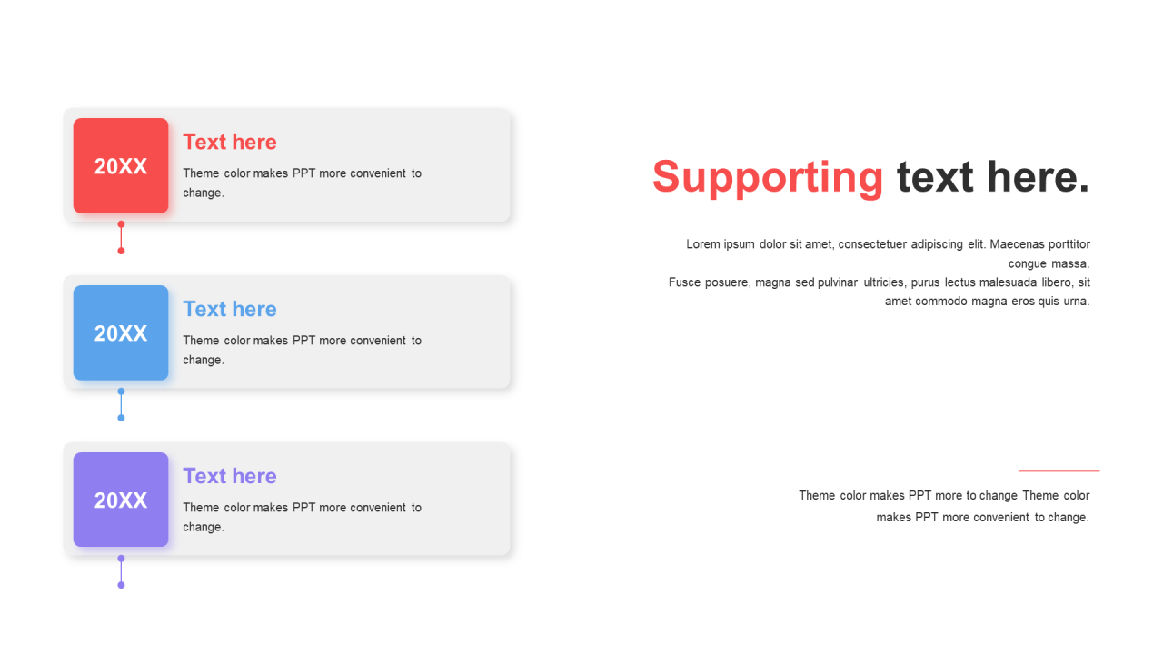 多色渐变2项时间轴