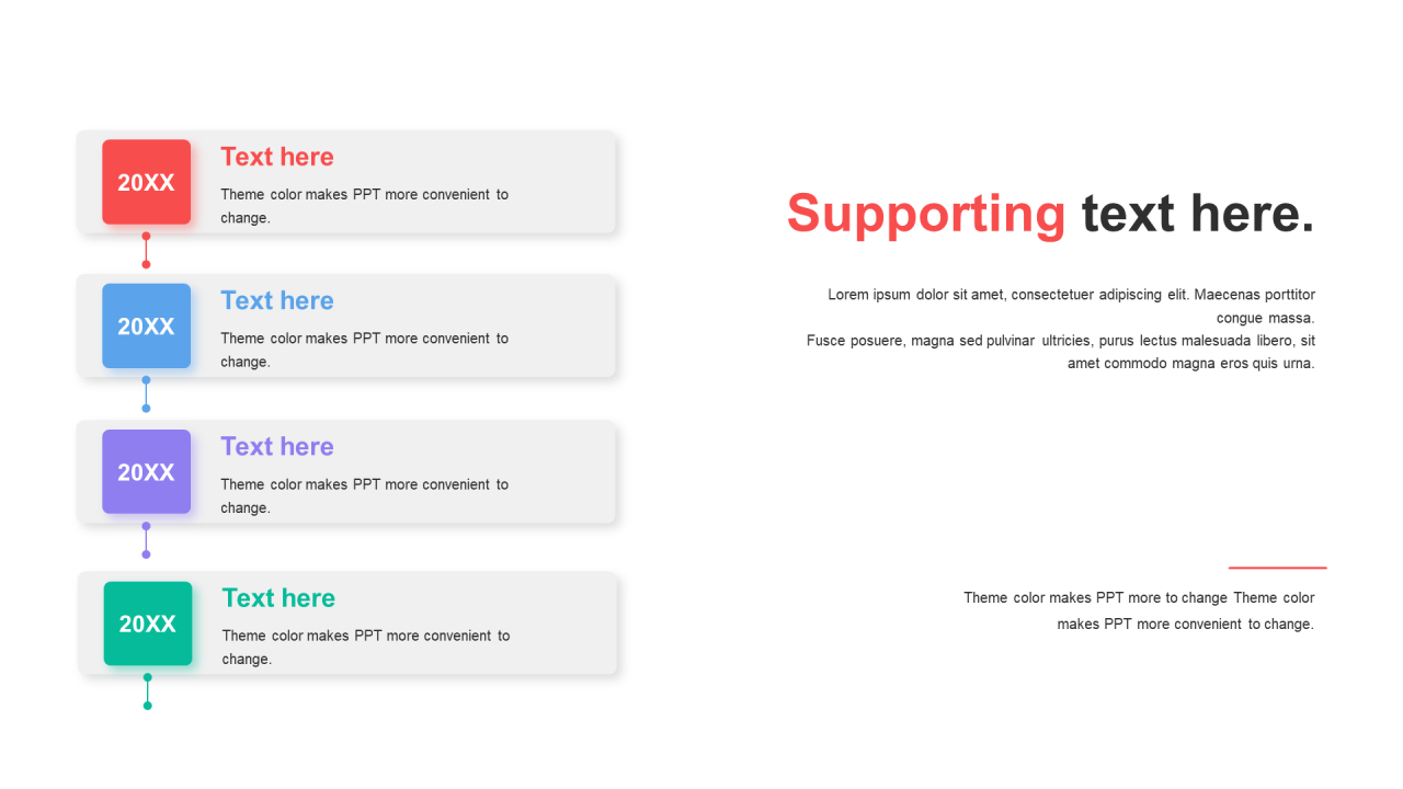 多色渐变2项时间轴