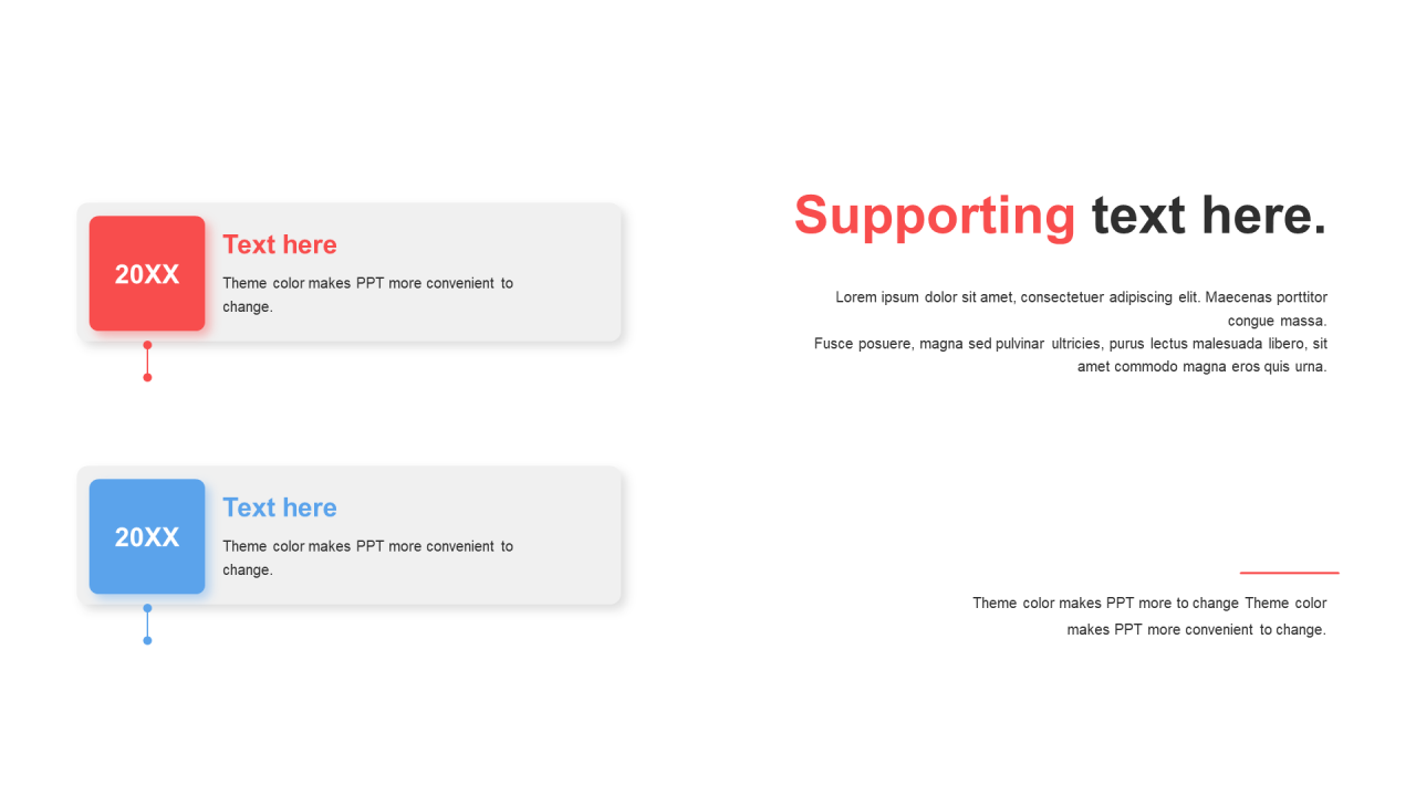 多色渐变2项时间轴