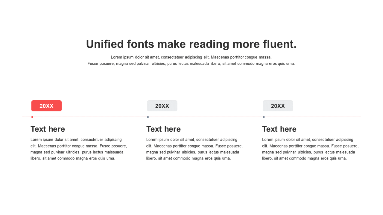 单色扁平2项PPT时间轴