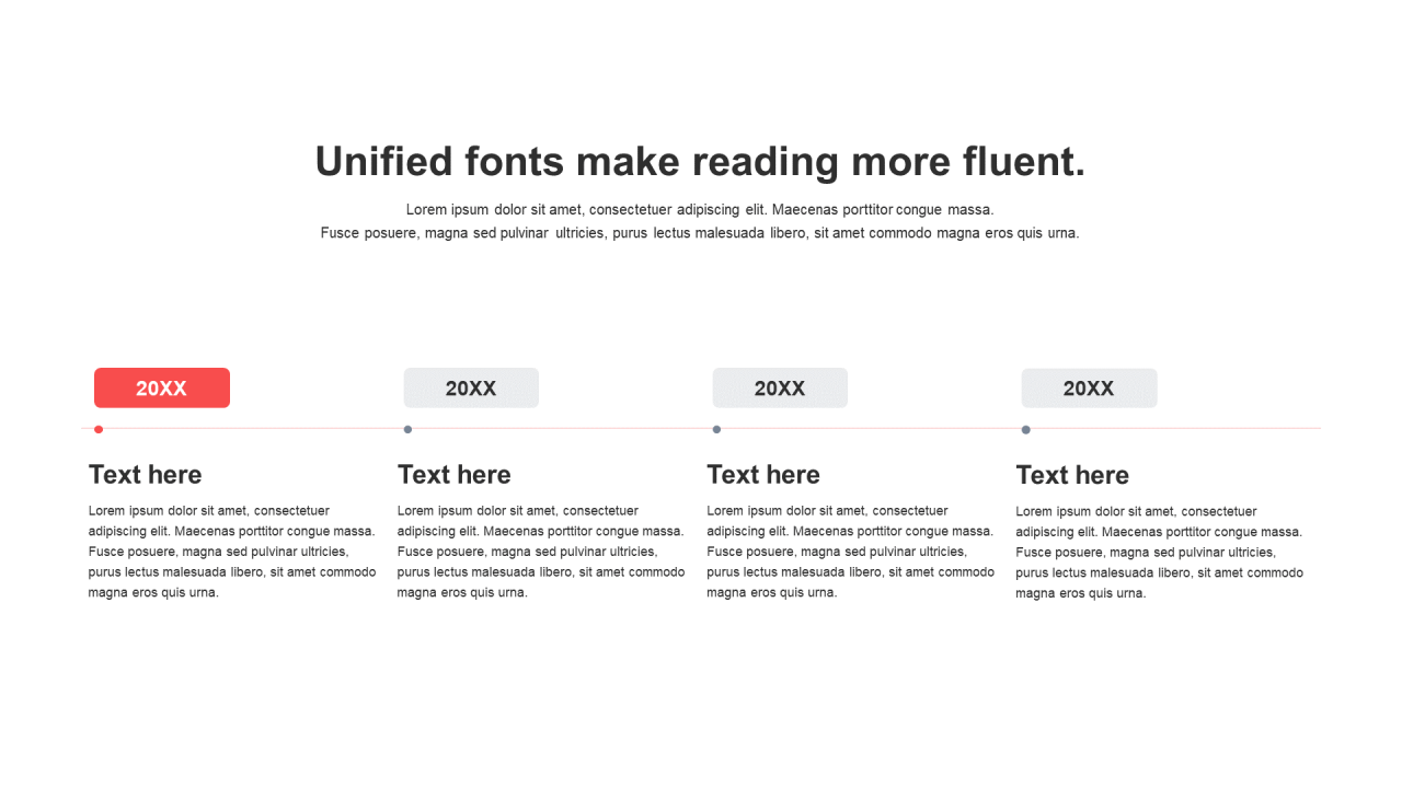 单色扁平2项PPT时间轴