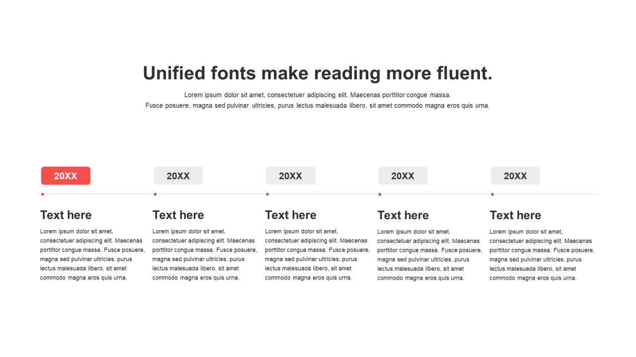 单色扁平2项PPT时间轴