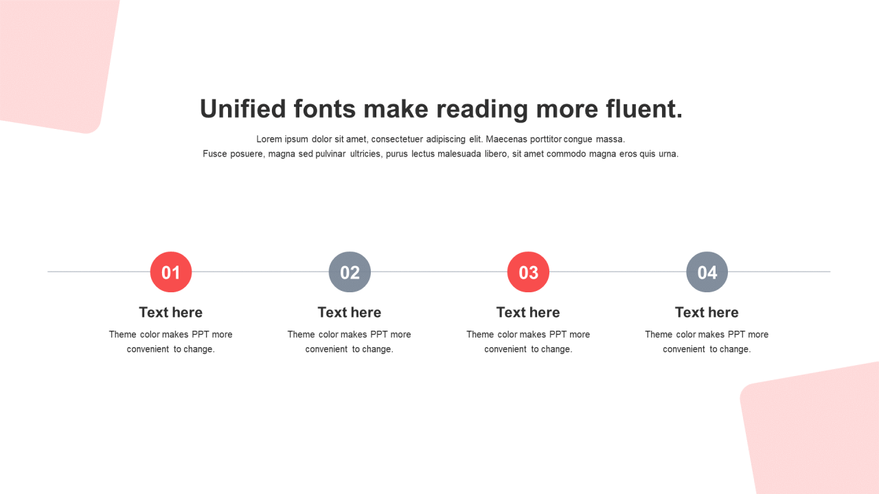 单色扁平3项PPT流程