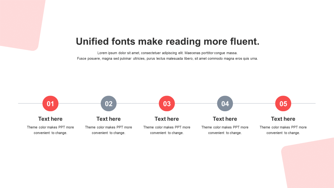 单色扁平3项PPT流程