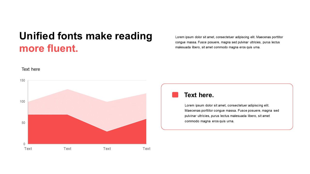 单色扁平PPT面积图