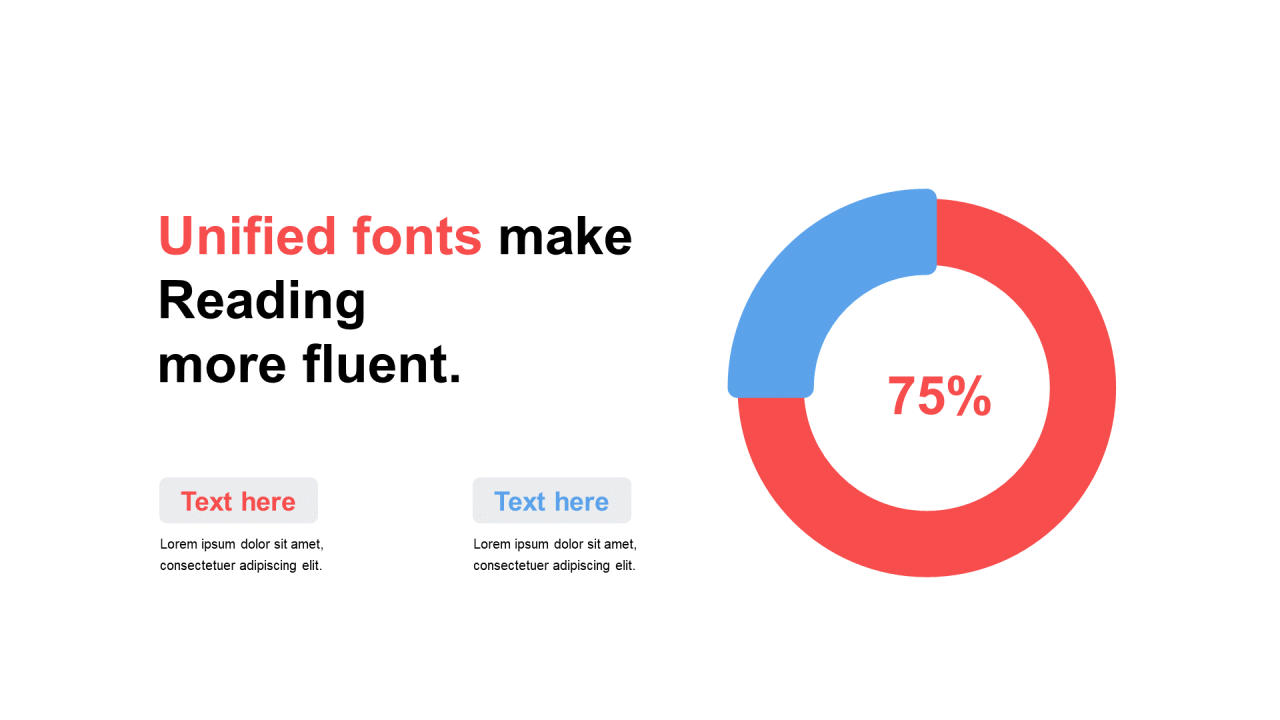 多色扁平PPT环形图