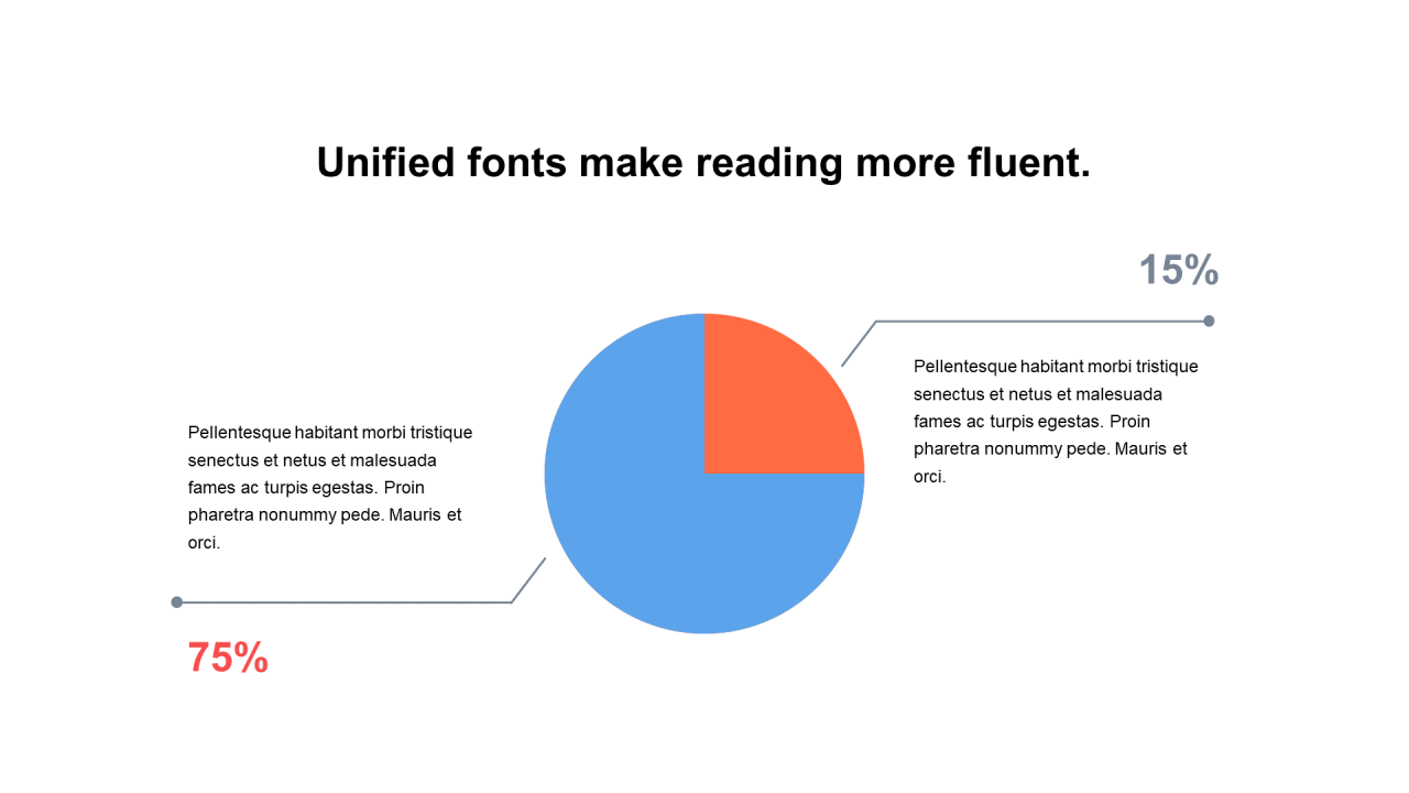 多色扁平PPT饼状图