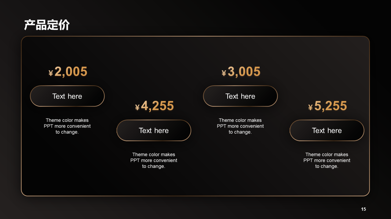 金色简约奢华企业发布会PPT