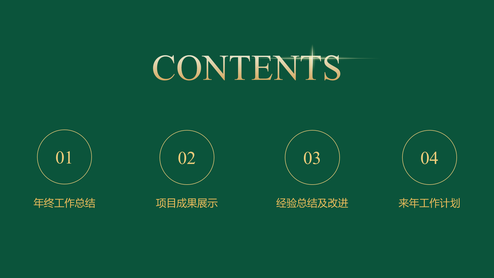 绿色简约圣诞节工作总结通用PPT