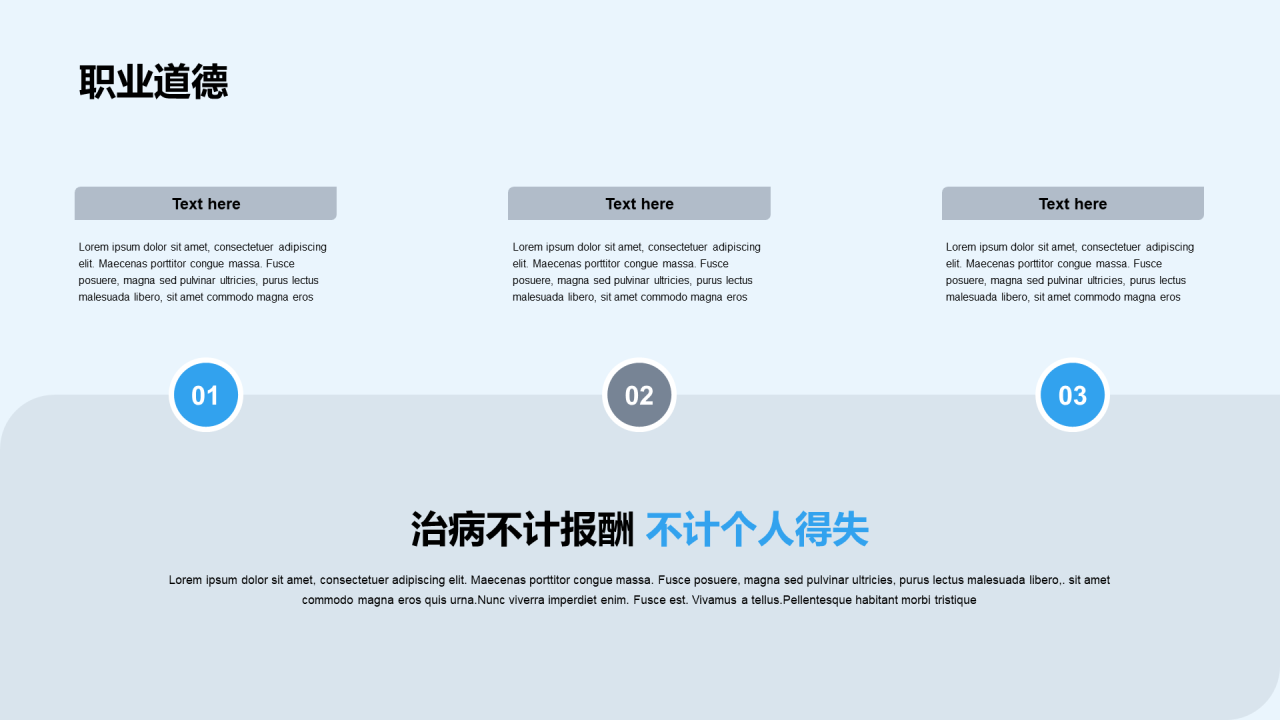 蓝色商务现代医疗医生年终工作总结PPT