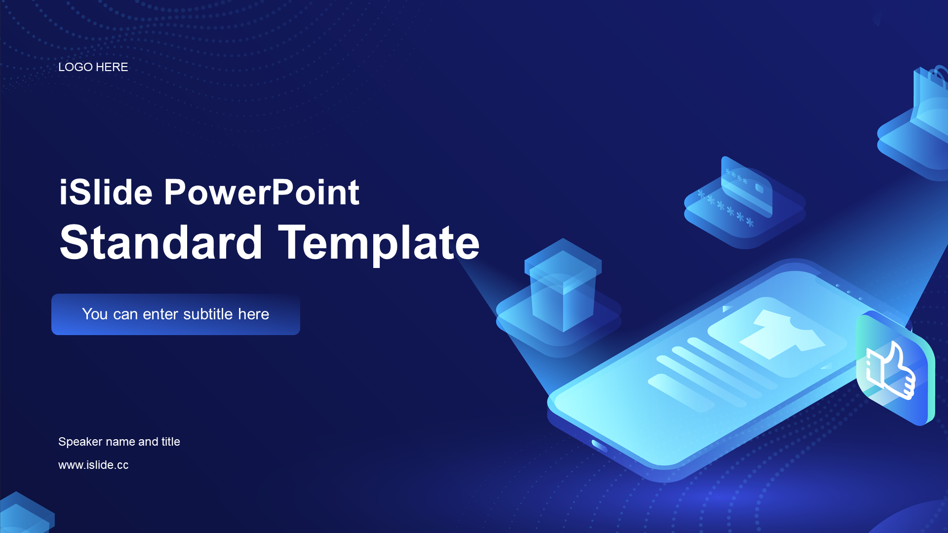 Blue creative cool Internet business plan PPT