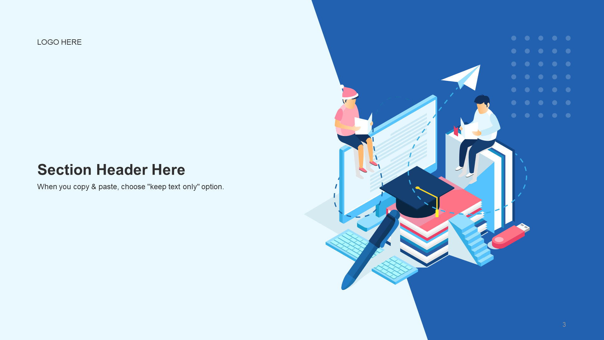 Blue illustration cartoon training courseware PPT