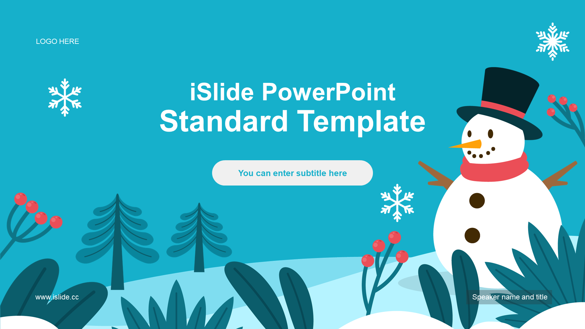 Blue illustration winter safety education PPT template