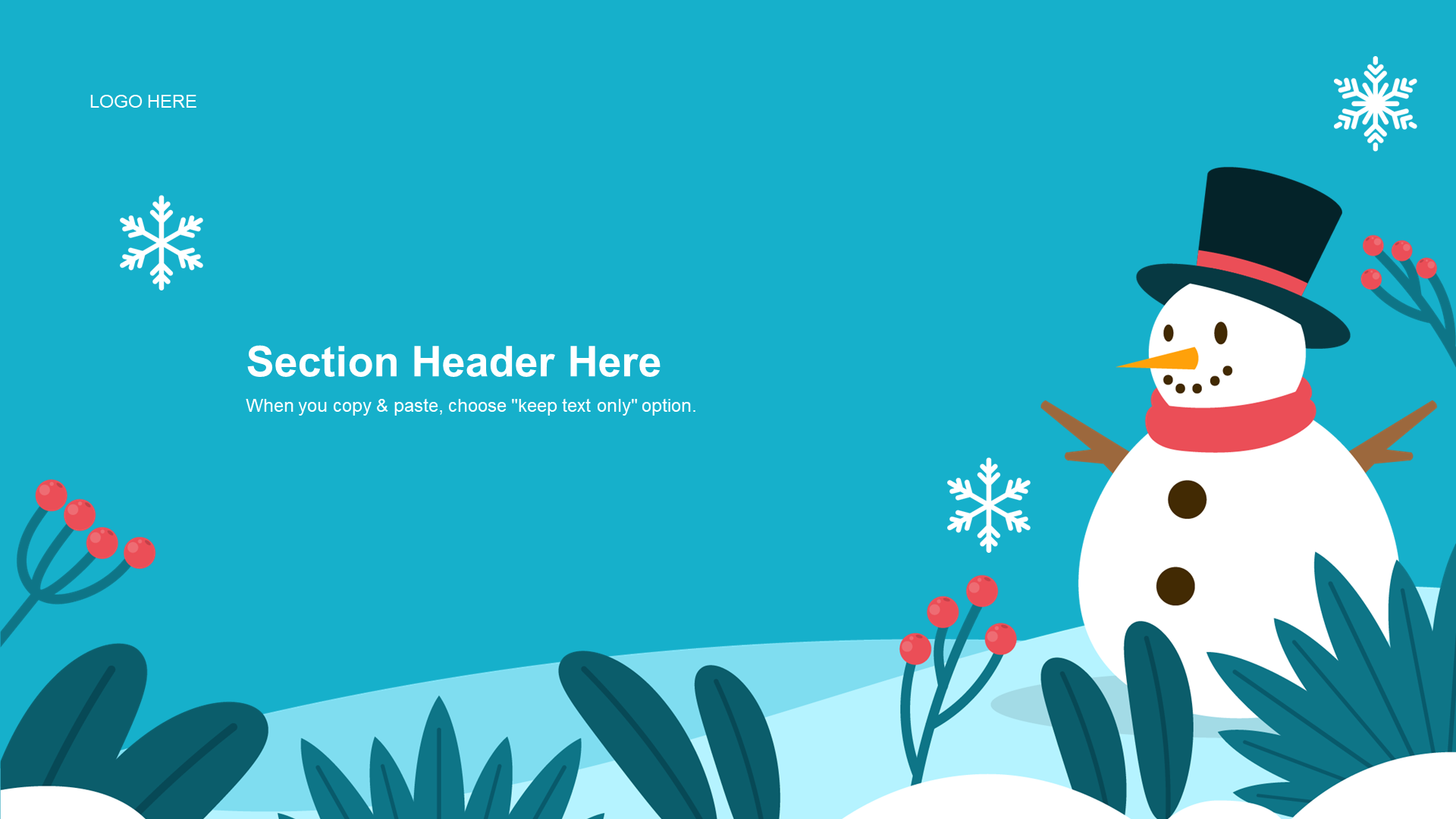 Blue illustration winter safety education PPT template