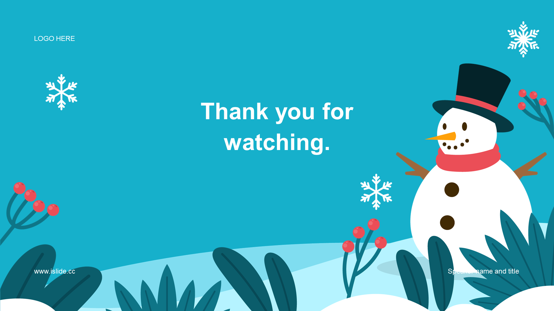 Blue illustration winter safety education PPT template
