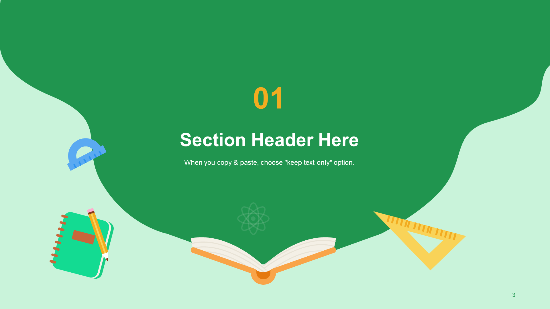 Green illustration cartoon education training courseware PPT theme
