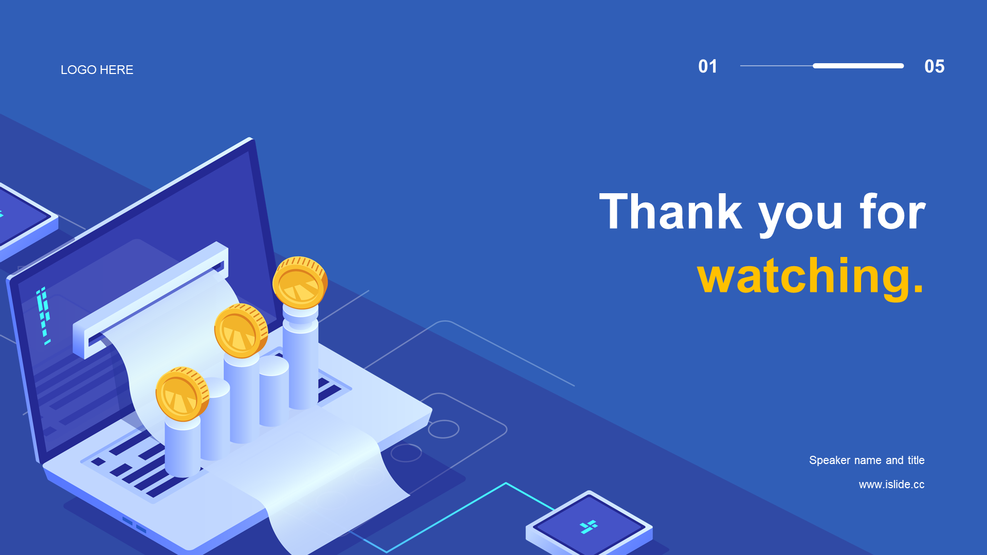 Blue creative cool financial industry work summary PPT