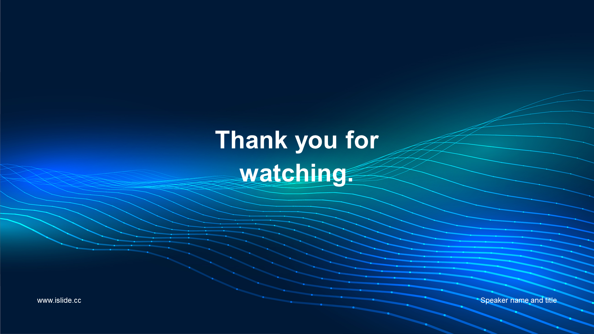 Blue science and technology Internet work summary PPT