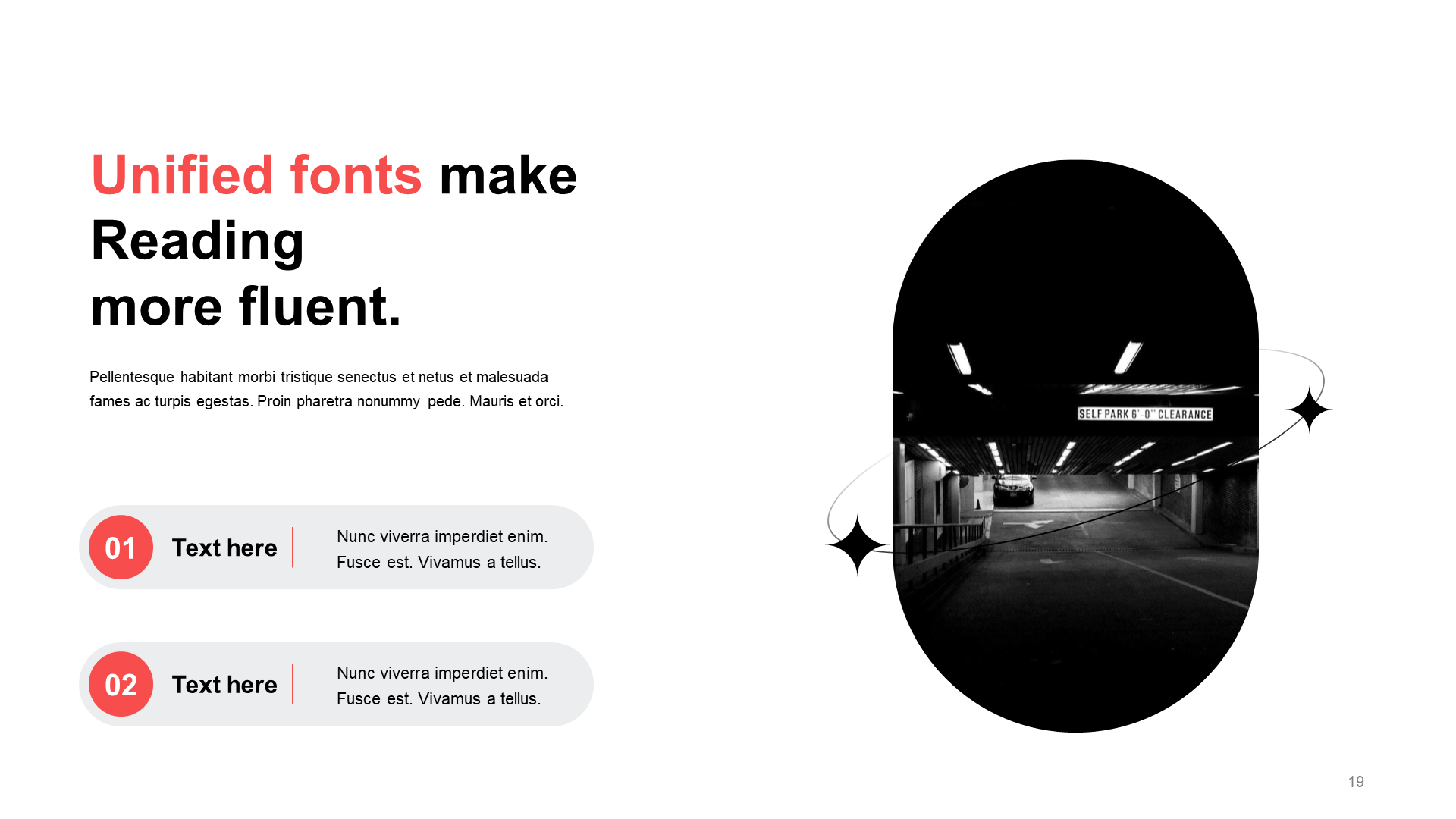 Monochrome flat PPT list