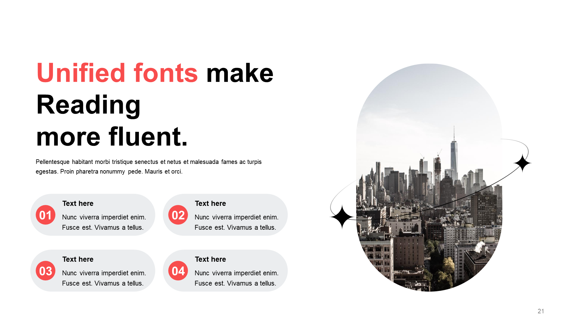 Monochrome flat PPT list